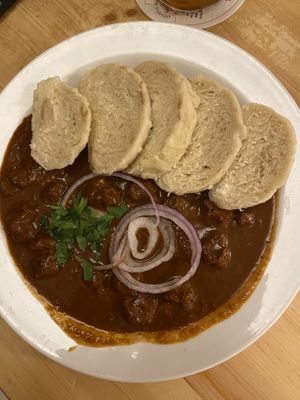 Goulash  at Střecha in Prague