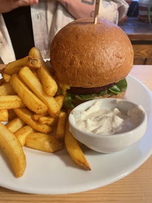 chili burger  at Střecha in Prague