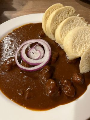 Goulash at Střecha in Prague