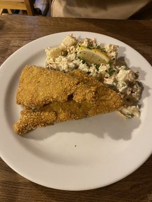 Schnitzel   at Střecha in Prague