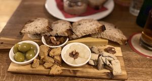 Cheese platterr  at Střecha in Prague