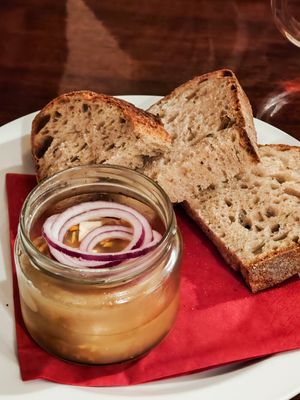 Tlačenka s chlebem at Střecha in Prague