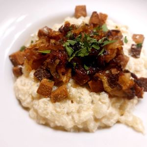 Love this place! The holušky with smoked tofu is excellent. at Střecha in Prague