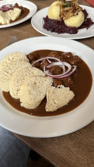 Gulasch  at Střecha in Prague