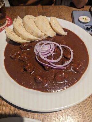 Goulash at Střecha in Prague