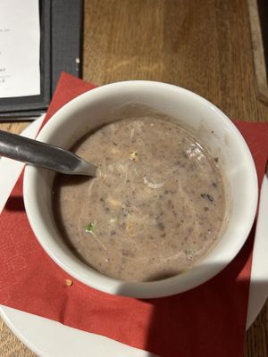 Bean soupp  at Střecha in Prague