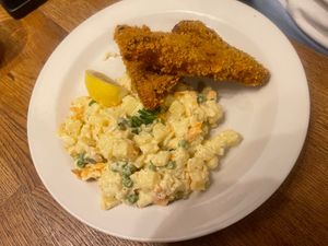 Schnitzel   at Střecha in Prague