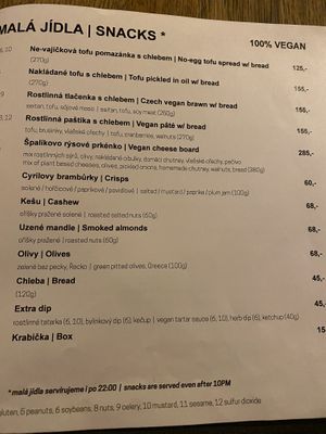 100% vegan  at Střecha in Prague