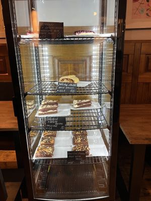 Lots of nice desserts (all vegan)  at Střecha in Prague