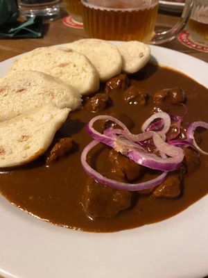 Goulash at Střecha in Prague