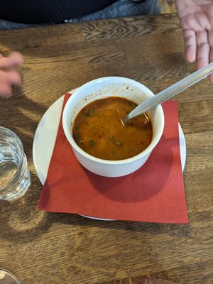 Goulash soup (not the stew!) at Střecha in Prague