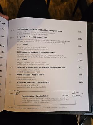 Entrée section, continued at Střecha in Prague