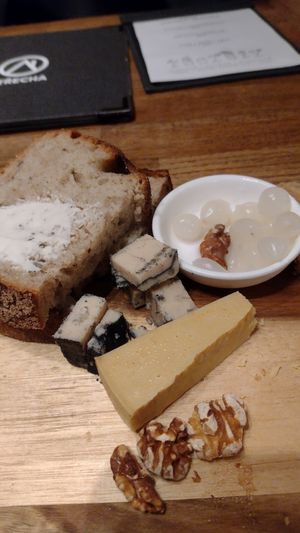 I have already started eating here, but I wanted to show this: the vegan cheese is extremely good. at Střecha in Prague