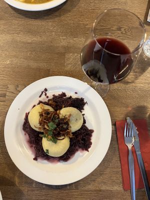 Knedliky (Filled Dumplings)  at Střecha in Prague