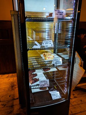 Dessert display at Strecha at Střecha in Prague