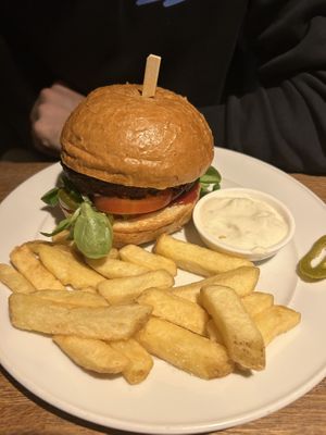 Chilli burger 🌶️  at Střecha in Prague
