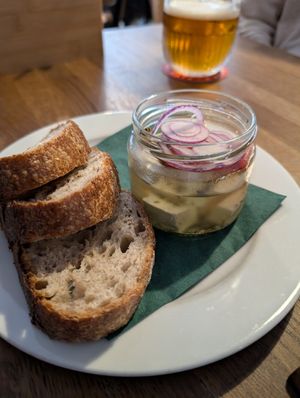 picked tofu at Střecha in Prague