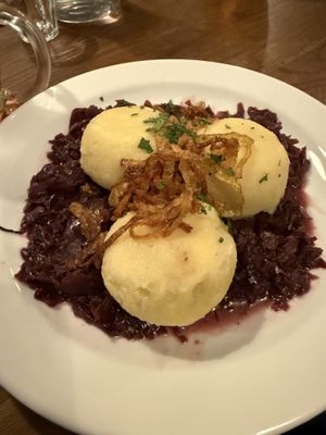 Stuffed Dumplings  at Střecha in Prague