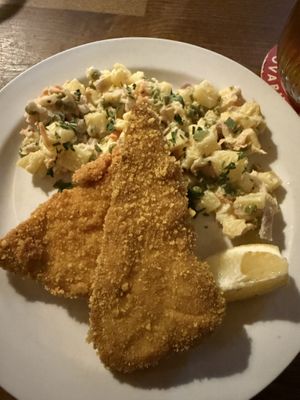 Schnitzel  at Střecha in Prague