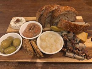 Cheese board   at Střecha in Prague