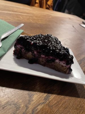 Blueberry cheesecake   at Střecha in Prague
