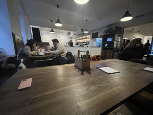 Table view  at Střecha in Prague