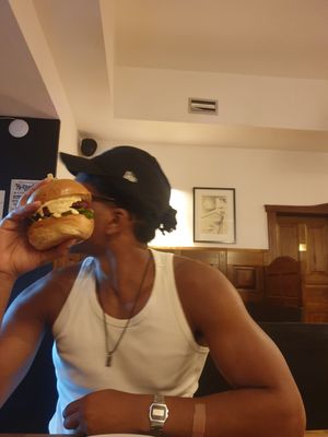 Chilli cheese burger 7/10 at Střecha in Prague