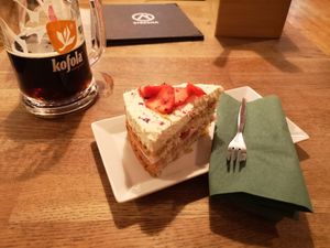 Vegan cake  at Střecha in Prague