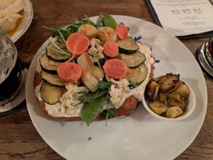 Langos at Střecha in Prague