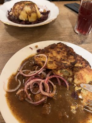 Budvar goulash   at Střecha in Prague