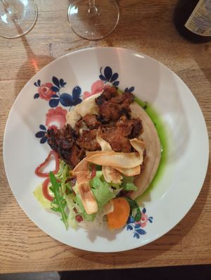Oyster mushroom steak at Střecha in Prague
