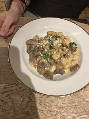 Mushroom gnocchii  at Střecha in Prague