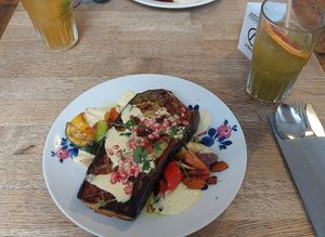 Eggplant Steak at Střecha in Prague
