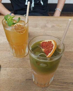 Homemade lemonade at Střecha in Prague