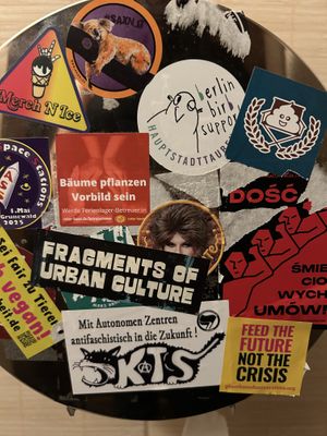 Sticker in Toilette cabin😄 at Střecha in Prague