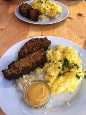 Meatloaf and potatoes!  at Střecha in Prague
