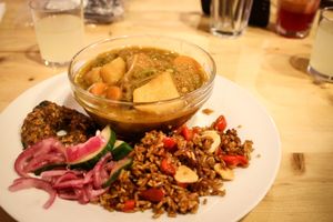 Suriname saturday brunch at Střecha in Prague