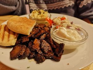 Kebab with garlic mayo! at Střecha in Prague