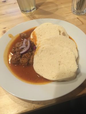 gulaš at Střecha in Prague