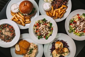 Wide selection of czech, eastern-european and international vegan meals. at Střecha in Prague
