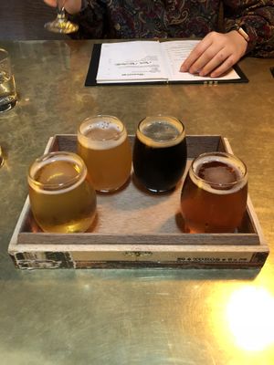 Beer flight at The Dankness Dojo by Modern Times Beer in Los Angeles