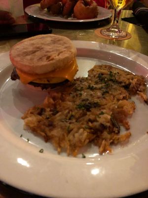 Breakfast sandwich (for dinner) at The Dankness Dojo by Modern Times Beer in Los Angeles