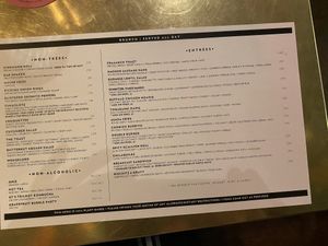 Amazing menu! Had the schnitzel and scallion roll  at The Dankness Dojo by Modern Times Beer in Los Angeles