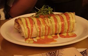 Chorizo burrito at The Dankness Dojo by Modern Times Beer in Los Angeles