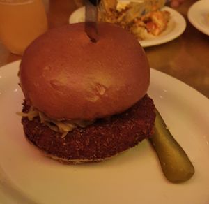 Schnitzel times sando at The Dankness Dojo by Modern Times Beer in Los Angeles