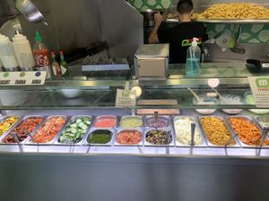 Sallad bar at Maoz in Barcelona