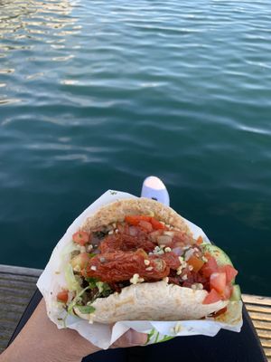 Falafel at Maoz in Barcelona