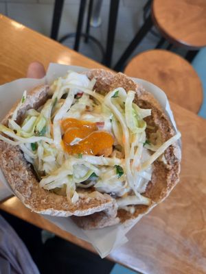 Falafel Pocket at Maoz in Barcelona
