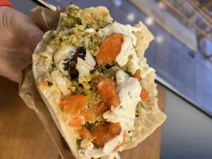 Super tasty falafel   at Maoz in Barcelona