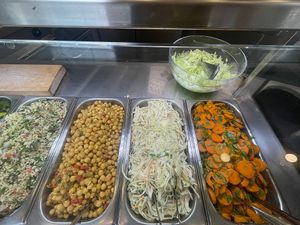 Free vegan salad bar at Maoz in Barcelona